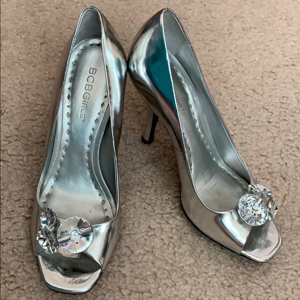 Metallic Silver BCBGirls Heels